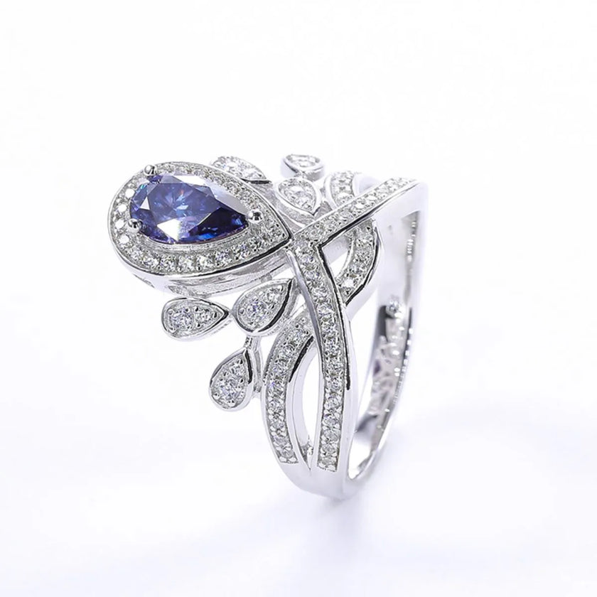 1 Carat Moissanite 925 Sterling Silver Ring