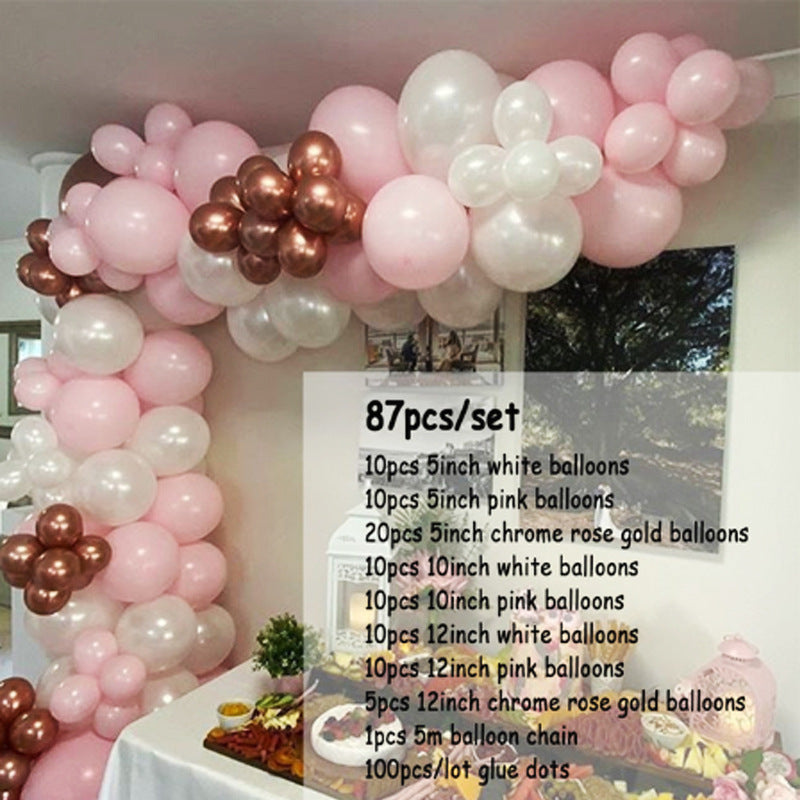 Rose Gold Balloon Arch Garland Kit – Wedding & Birthday Party Decoration