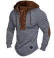 Spring And fall Pure Color Tied Hoodie Street fashion Bronzing Lacing Sweatshirt