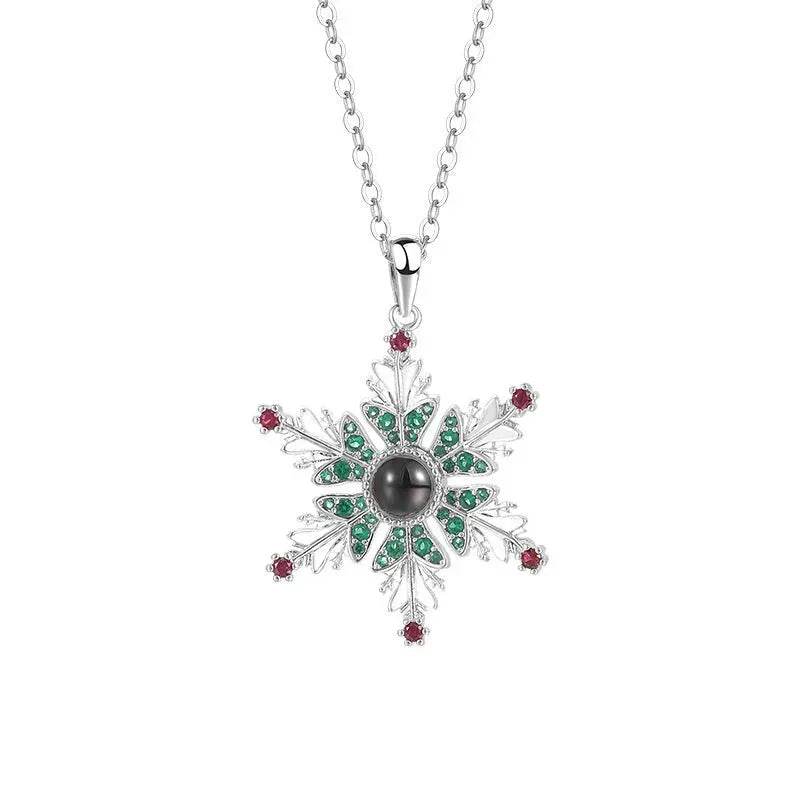 Snowflakes Christmas Necklace gift for women