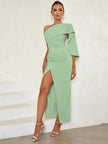 Women's Simple One-shoulder Sleeveless Party Dinner Dress