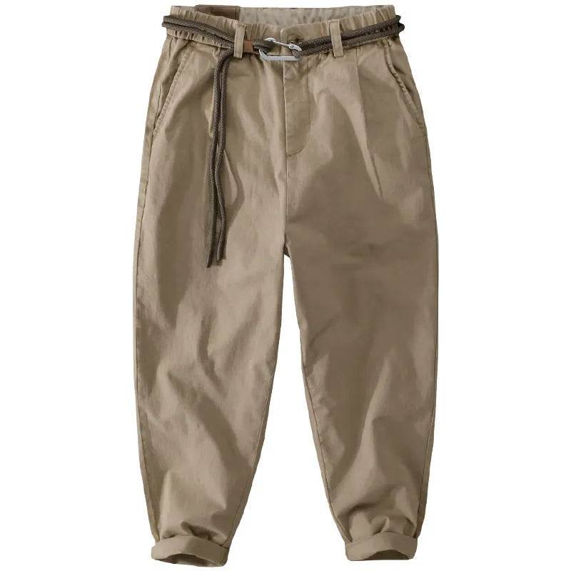 Men's Mid waist Loose Casual Chinos Pant trouser