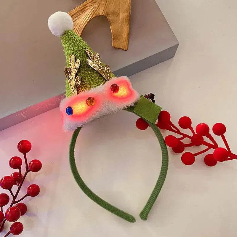 Christmas With Light Headband Snowflake Women's