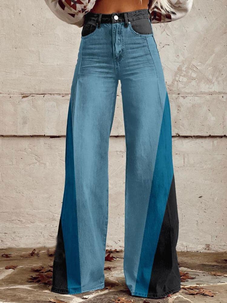 Women's 3D Printed Bootcut Flared Pants – Graphic Print Wide Leg Casual Trousers