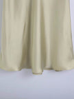 High Waisted Midi Silk Satin Skirt