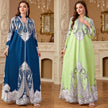 Casual Muslim Beaded Loose Print Dress