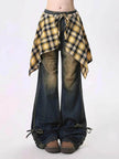 Jeans Women's Skirt Swing Outside Casual Bootcut Pants