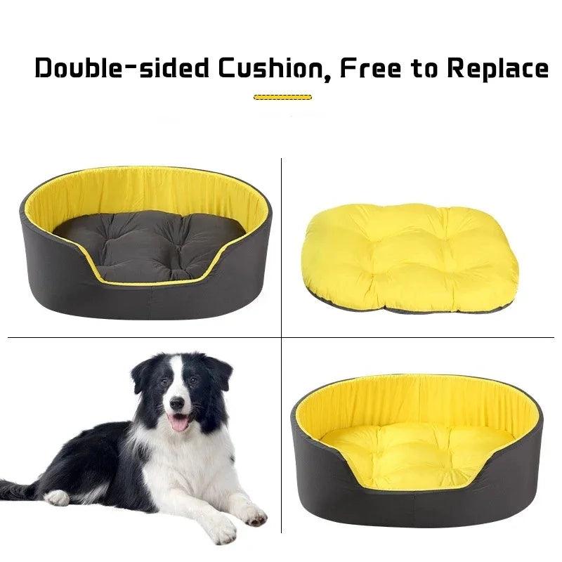 Oval Bolster Dog & Cat Bed – All-Season Sponge Pet Nest | S to XXL