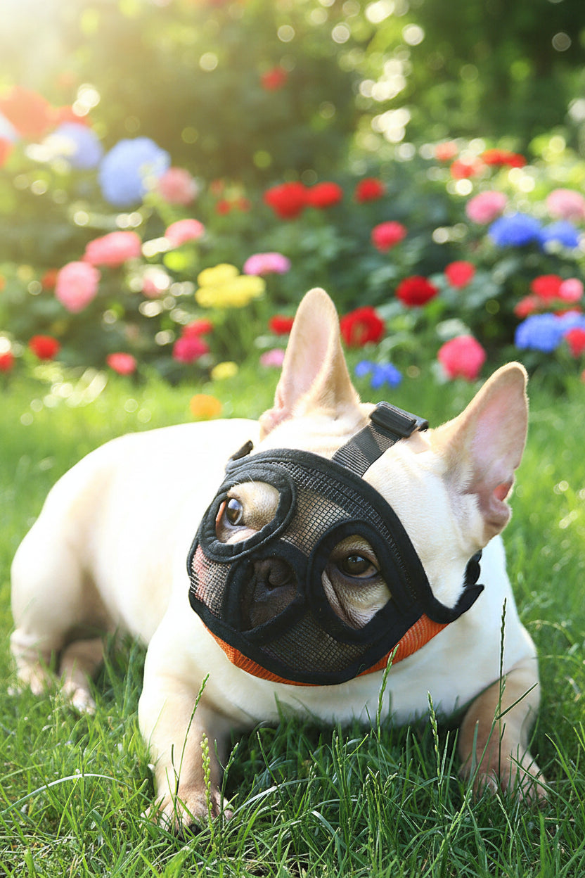 Breathable Dog Muzzle for Flat-Faced Breeds – 9 Styles, Sizes XXS to L