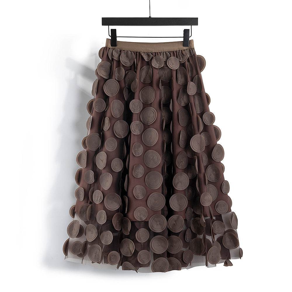 Women's Retro fashion Line  Midi Maxi Prairie Skirt