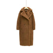 Winter Coats Women – Loose Lapel Medium-Length Polyester Coat