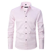 Men's Long Sleeve Business Casual Shirt – Loose Fit, 10 Colors, S–8XL | Canada & USA
