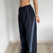 Women's Side Stripe Wide-Leg Sweatpants – Y2K Casual Joggers