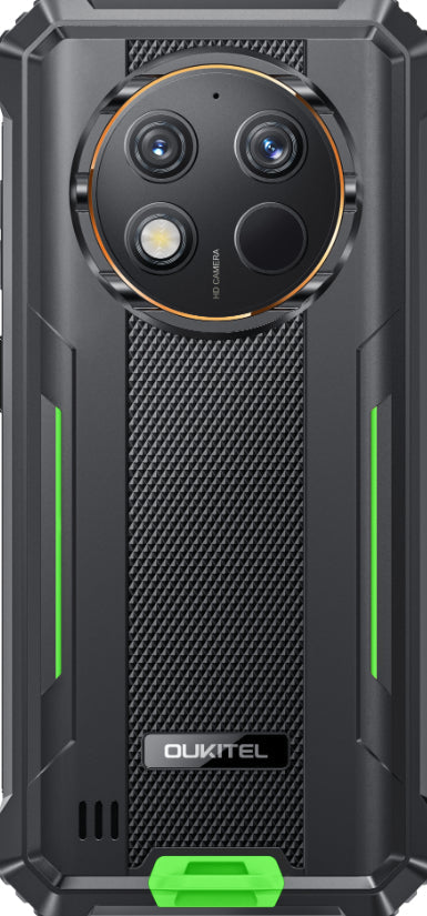 OUKITEL G1 Rugged Smartphone – Triple Camera, Dual SIM, Grey / Green / Orange
