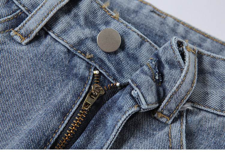 Women Street style Ripped Denim Jeans Pant Low rise