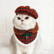 Pet Christmas Cat Hat Bib Dress Up Clothes