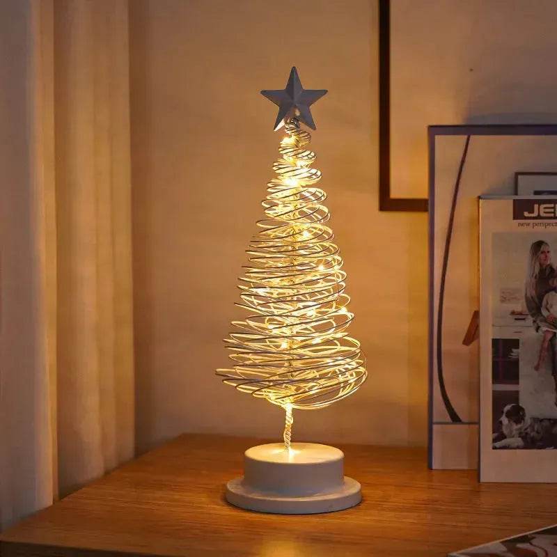 Spiral LED Light Christmas Tree Decoration Night Light Ornaments