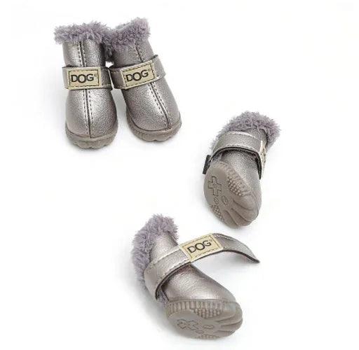 Dog Winter Snow Boots – Waterproof Non-Slip PU Paw Shoes for Small & Medium Dogs (10 Colours, Sizes 1–5 & S–XXL)