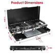 Portable 2 burner Gas Stove propane range camping gas outdoor stove burner