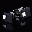 Men's Black Agate Cufflinks – 18mm Square Business French Cufflinks | Canada & USA