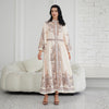 Stand Collar Printing Long Retro Muslim Dress