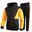 Casual Classic Plaid  Long Sleeve Sweatshirt Hoodie set Suit men