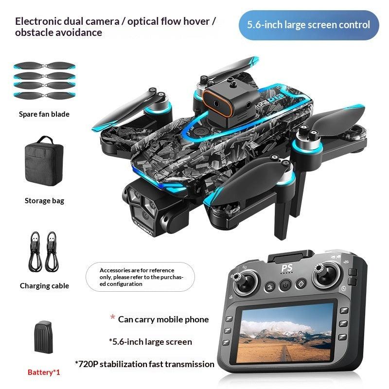 Brushless RC Quadcopter Drone with Obstacle Avoidance and 5.6-Inch Screen Remote