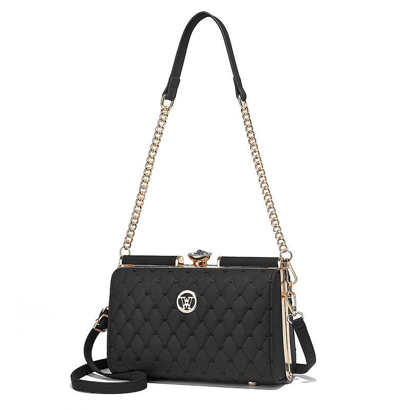 Diamond-Quilted Shoulder Bag for Women, Pillow Shape PU Leather Crossbody