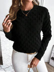 Pullover Round Neck Long Sleeves Knitwear Cashmere sweater Top women