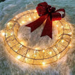 Front Door Wreath Bowknot Luminous LED Light Christmas Garland