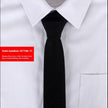 Men's Slim 6cm Cotton Necktie – Solid Color Arrow Tie for Business & Formal Wear | Canada & USA