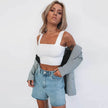 Summer New Fashion Women Crop Top Sexy Sleeveless Tank Tops