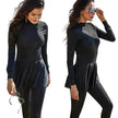 Pure Color Long-sleeved Trousers Fully Surrounded By Conservative Beach Surfing Sunscreen ArabOne-piece Swimsuit