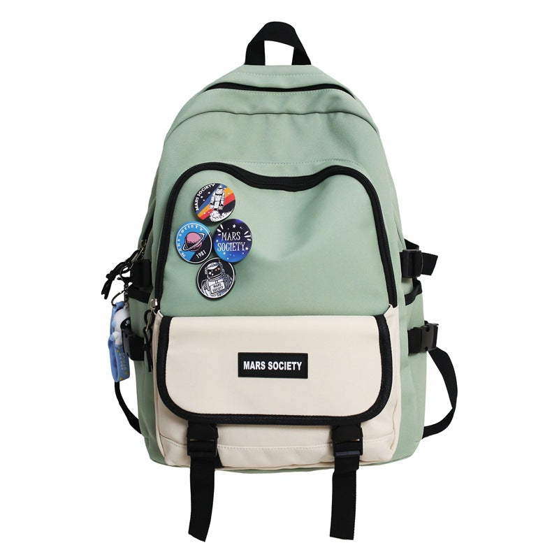 Mars Society Nylon Backpack – College & High School Students | Large Capacity, Astronaut Badge