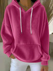 Womens Sweatshirt Elegant Commuting Style Pullover with Lace-Up Design