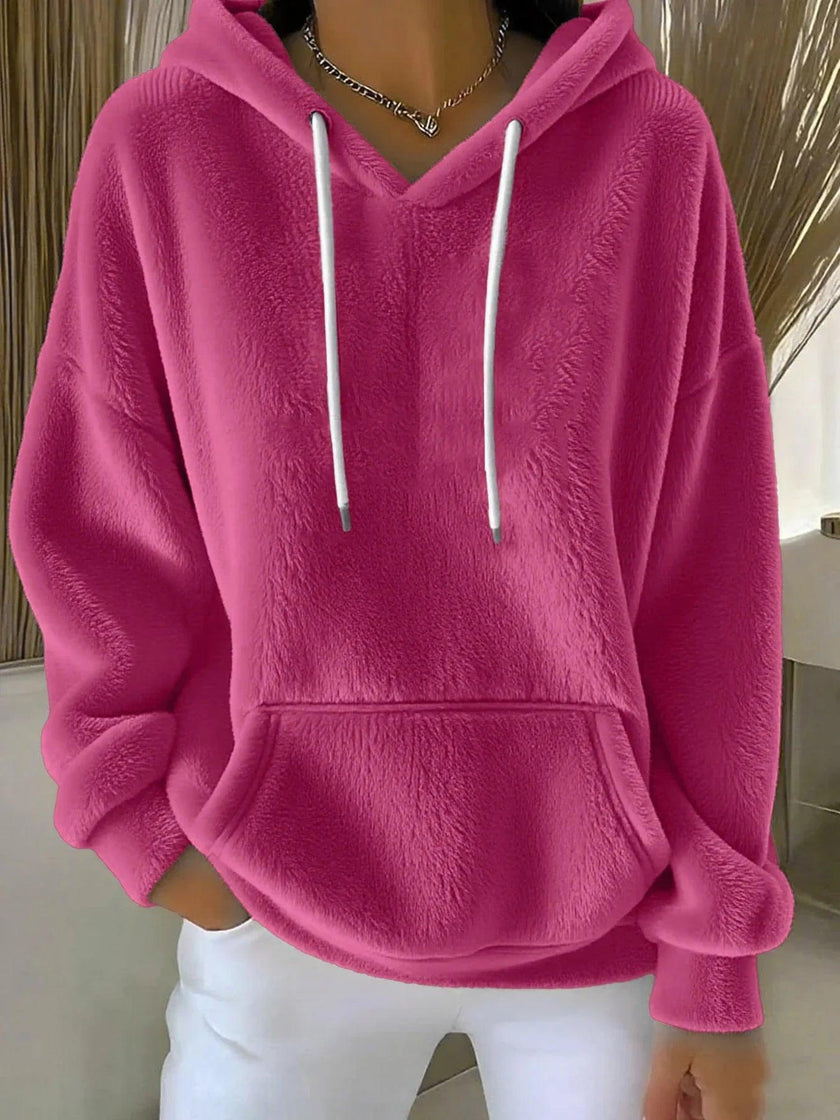 Womens Sweatshirt Elegant Commuting Style Pullover with Lace-Up Design