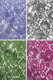 Floral Cotton Blend Lace Fabric: 54