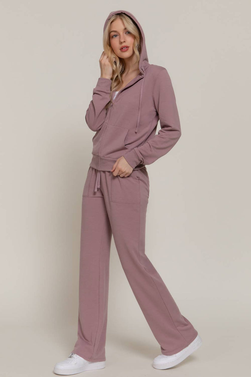 Mauve Supersoft Zip Hoodie