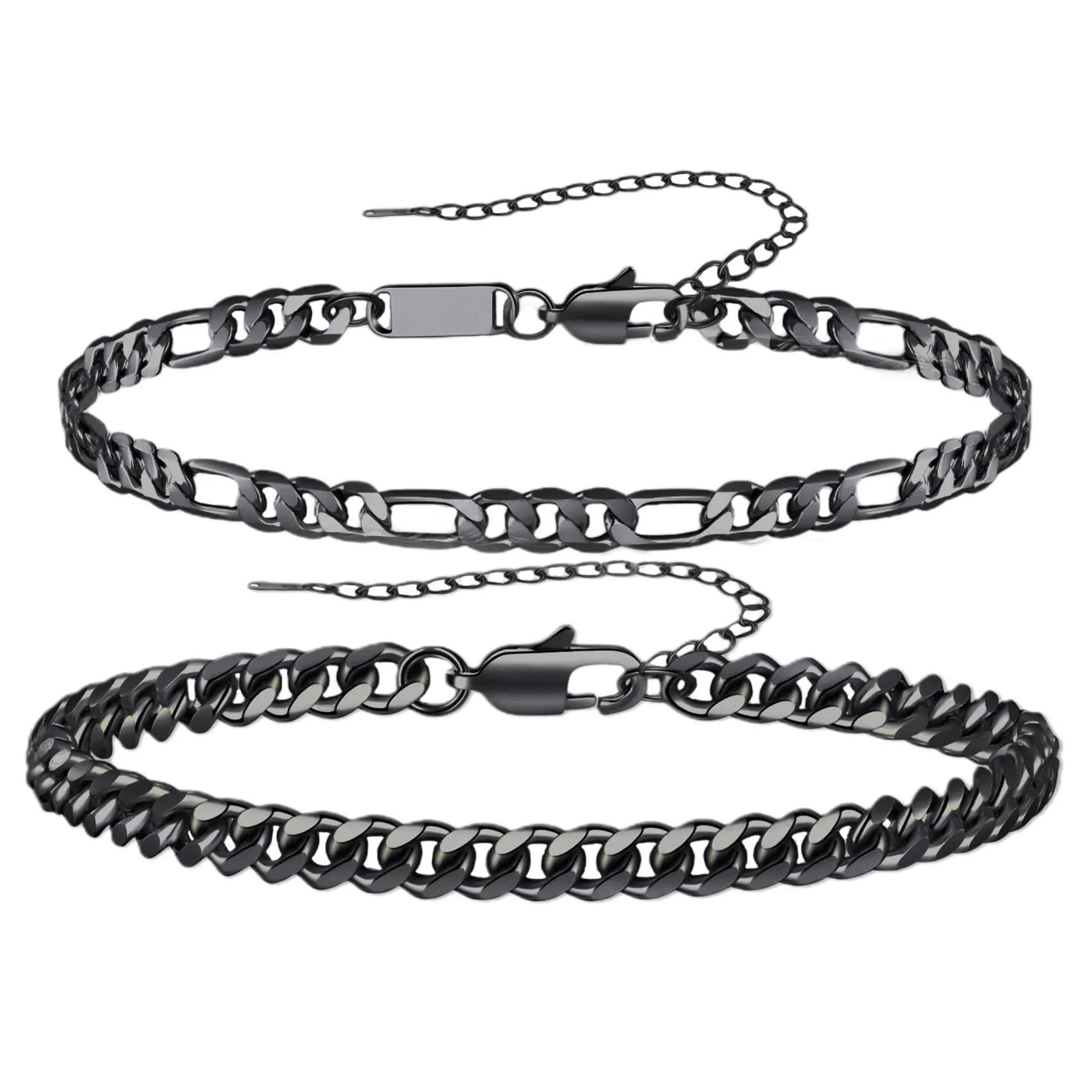 Cuban Chain Bracelet Set for Men's