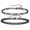 Cuban Chain Bracelet Set for Men's