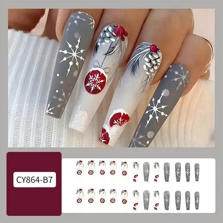 24pcs Christmas False Nail Decal stickers