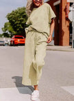 Coord fashion spring and summer 2 piece pant set women