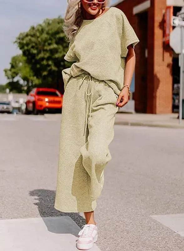 Coord fashion spring and summer 2 piece pant set women