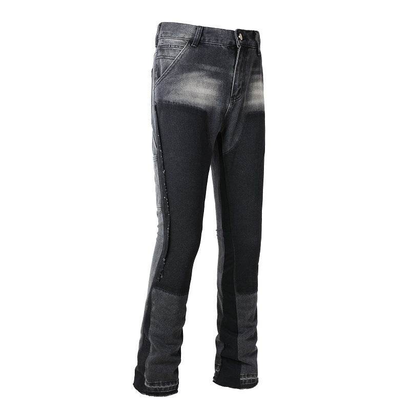 Denim Non-elastic Slim Fit Bootcut Trousers Men Jeans