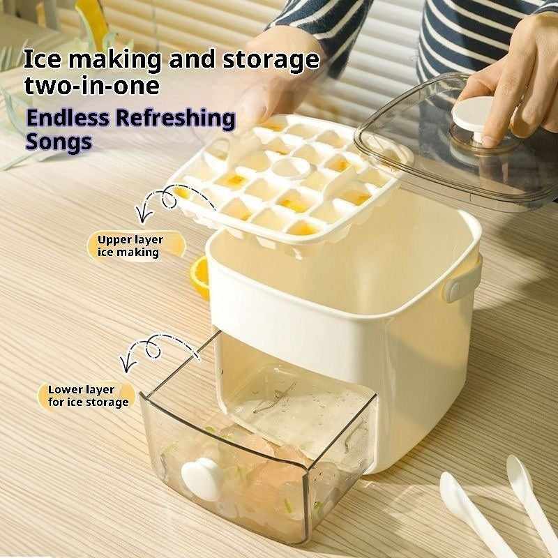 Ice Cube Tray Mold 48-Grid | One-Touch Easy Release, Food-Grade, Reusable