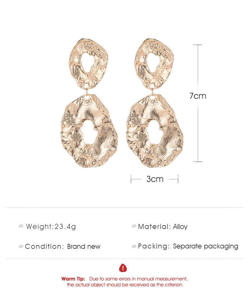 Jewelry Baroque Alloy Geometric Irregular Earrings
