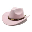 Ethnic Style Metal Feather Western Denim Top Hat Cowboy hat