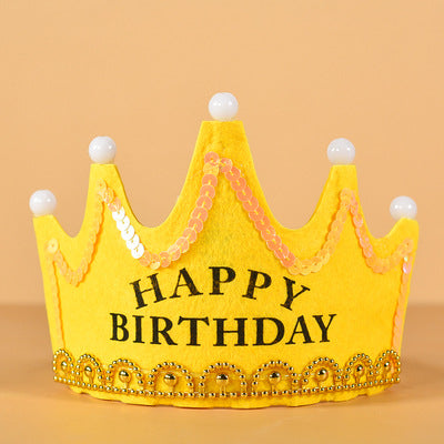 Kids Birthday Party Headdress – Creative Children's Birthday Crown Hat Decoration