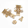 Gold Heart Pendant Apple Watch Strap for Women Alloy Decorative Band