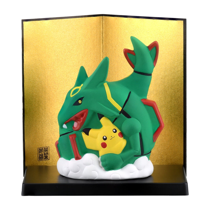 Pokemon - Pikachu and Rayquaza ceramic decoration